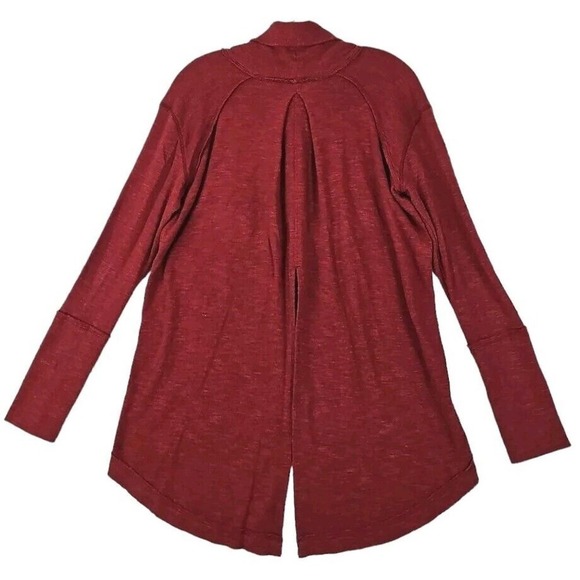 Free People We The Free -Woman Size M- Orange Cowl Neck Sweater Top Cotton Blend - Picture 5 of 9